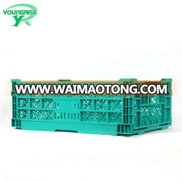 Agriculture ventilated stackable fruit collapsible plastic crates